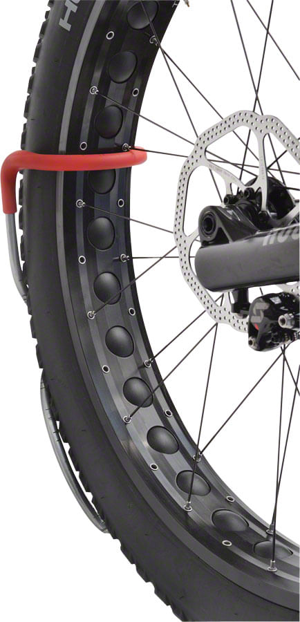 Delta Fat Tire Wall Mount Bike Storage Hook with Rear Wheel Tray - 1-Bike, Up to 5" Tire - Powdercoat Silver