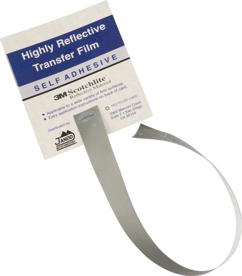 Jandd adhesive backed reflective tape, bundle of 12, Silver