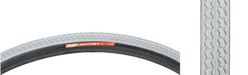 Primo Wheelchair Tire - 26 x 1, Clincher, Wire, Gray, Knobby Tread