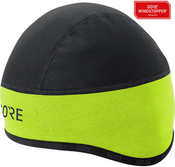 GORE C3 WINDSTOPPER Helmet Cap - Black/Neon Yellow, Large
