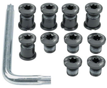 FSA-Torx-T-30-Alloy-Mountain-Chainring-Nut-Bolt-Set-wiith-tool--Black-CR4445