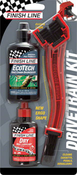 Finish-Line-Starter-Kit-1-2-3-Includes-Grunge-Brush-4oz-DRY-Chain-Lubricant-and-4oz-EcoTech-Degreaser-TL2576