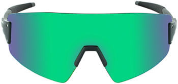 Optic Nerve FixeBLAST Sunglasses -  Shiny Grey, Smoke Lens with Green Mirror