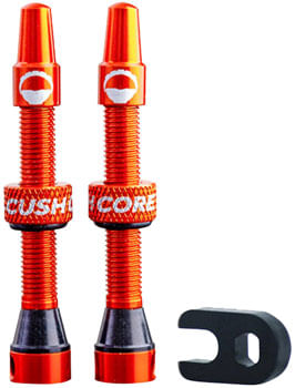CushCore Tubeless Presta Valve Set - 44mm, Orange