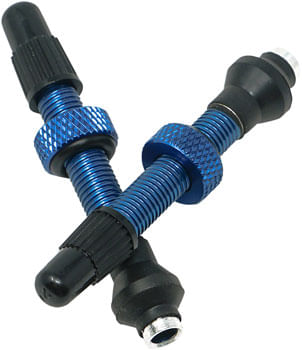 Industry-Nine-No-Clog-Aluminum-Tubeless-Valve-Stems-39mm-Blue-Pair-TU0610