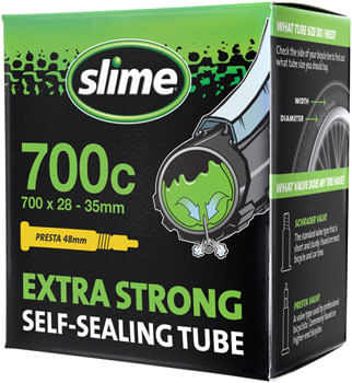 Slime-Self-Sealing-Tube-700c-x-28mm-35mm-48mm-Presta-Valve-TU2613