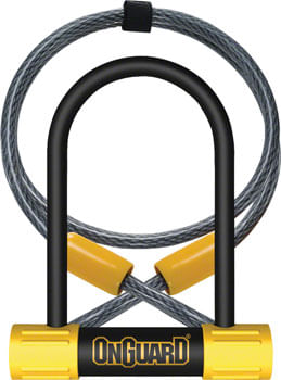 OnGuard-BullDog-Series-U-Lock---3-5-x-5-5--Keyed-Black-Yellow-Includes-4--cable-and-bracket-LK8015