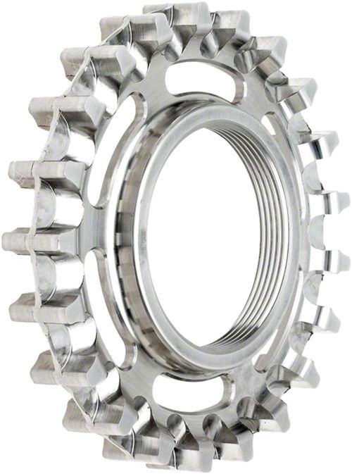 Gates Carbon Drive CDX CenterTrack Thread-On Fixie Rear Sprocket - 21t, Compatible with ISO Fixed Cog Threading, Silver