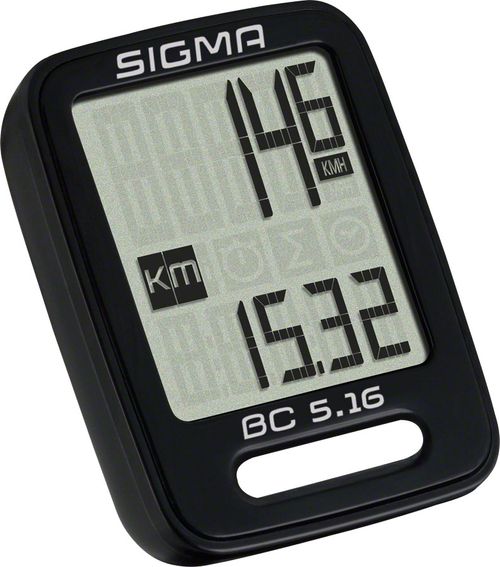 Sigma BC 5.16 Bike Computer - Wired, Black