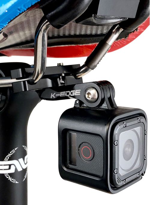 K-EDGE Go BIG Pro Saddle Rail Camera Mount for GoPro, Garmin, and Shimano, Black