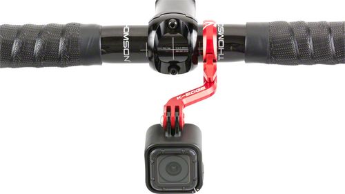 K-EDGE Go Big Pro Universal Action Camera and Light On-Center Handlebar Mount 31.8mm: Black