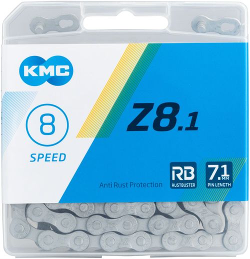 KMC Z8.1 RB Rustbuster Chain - 8-Speed, 116 Links, Gray