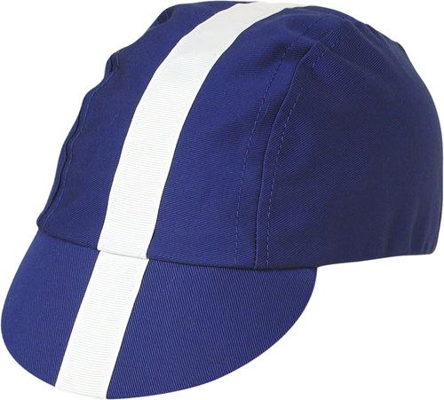 Pace Sportswear Classic Cycling Cap: Royal Blue with White Tape, MD/LG