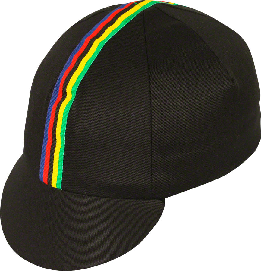 Pace Sportswear Traditional Cycling Cap Black/World Champion Stripe XL 