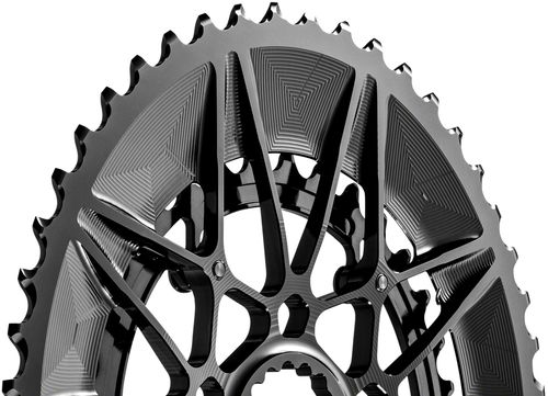 absoluteBLACK SpideRing Oval Direct Mount Chainring Set - 52/36t, Cannondale Hollowgram Direct Mount, Black