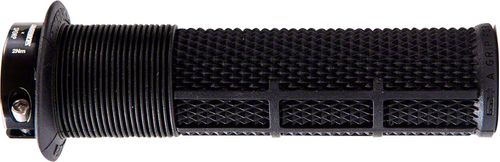 DMR DeathGrip Flanged Grips - Thick, Lock-On, Black