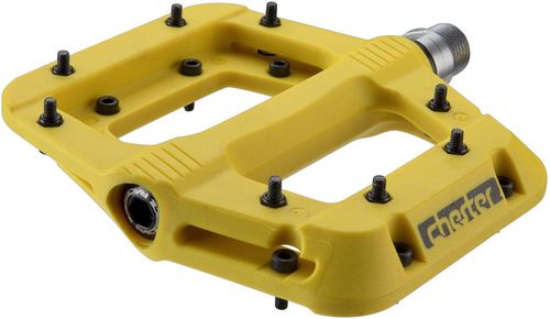 RaceFace Chester Pedals - Platform, Composite, 9/16",Yellow, Replaceable Pins