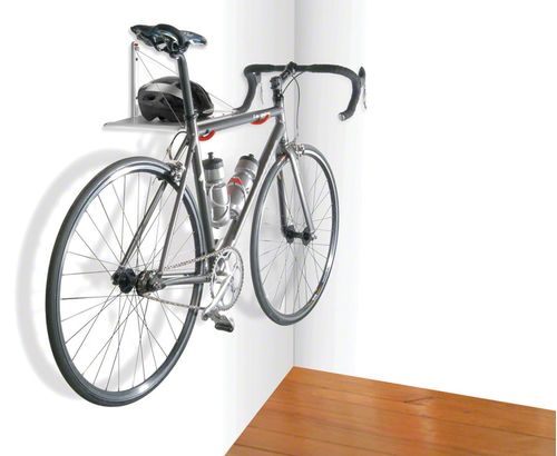 Delta Single Bike Wall Mount Rack with Shelf: Holds One Bike