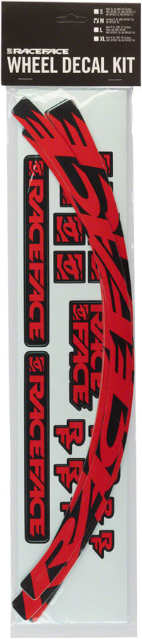 RaceFace Medium Offset Rim Decal Kit, Red (185C)