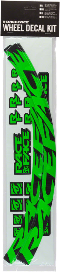RaceFace Medium Offset Rim Decal Kit, Neon Green (802C)