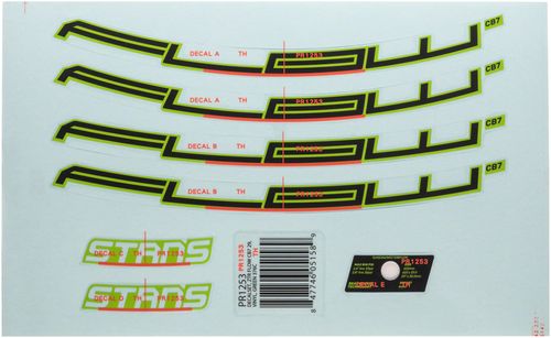 Stan's No Tubes Flow CB7 Rim Decal - 27.5", Green, Set