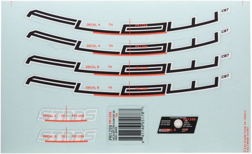 Stan's Flow CB7 Rim Decal - 27.5", White, Set