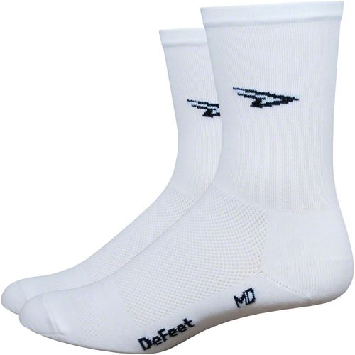 DeFeet Aireator D-Logo Socks - 5", White, Medium