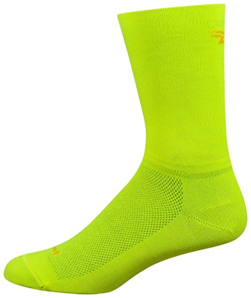 DeFeet Aireator D-Logo Double Cuff Socks - 6", Hi-Vis Yellow, Medium