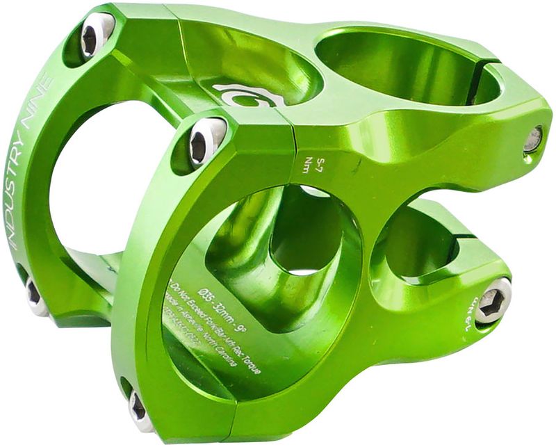 Industry-Nine-A35-Stem---32mm-35-Clamp----9-1-1-8--Aluminum-Lime-SM6033-5