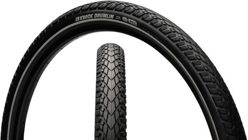 Kenda Kwick Drumlin Tire - 700 x 50, Clincher, Wire, Black/Reflective, K-Shield, SRC, E-50
