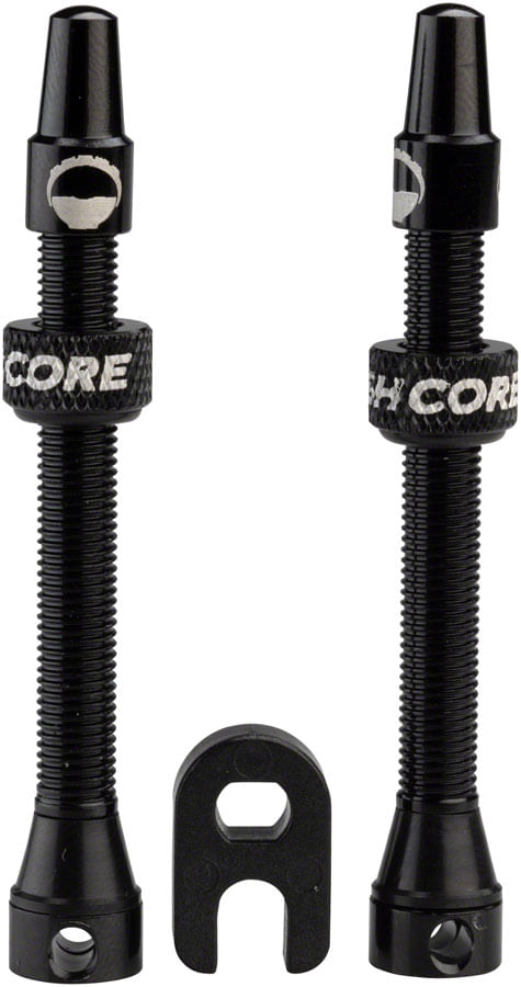 CushCore Tubeless Presta Valve Set - 55mm, Black