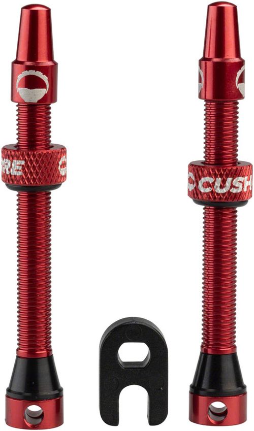 CushCore Tubeless Presta Valve Set - 55mm, Red
