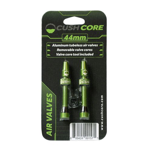 CushCore Tubeless Presta Valve Set - 44mm, Green