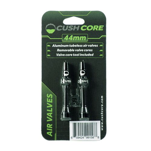 CushCore Tubeless Presta Valve Set - 44mm, Black