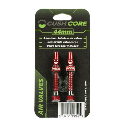 CushCore Tubeless Presta Valve Set - 44mm, Red