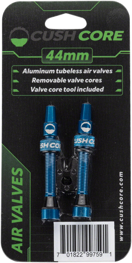 CushCore Tubeless Presta Valve Set - 44mm, Blue