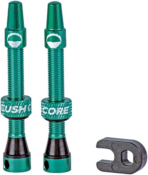 CushCore Tubeless Presta Valve Set - 44mm, Turquoise