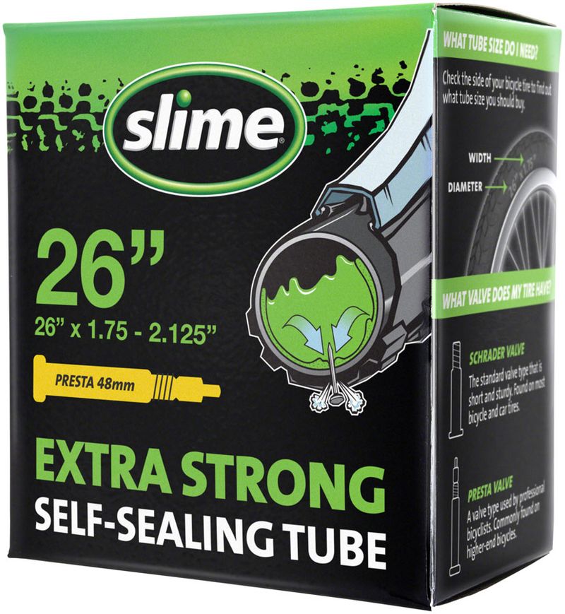 Slime-Self-Sealing-Tube-26--x-175-2125--48mm-Presta-Valve-TU2611-5