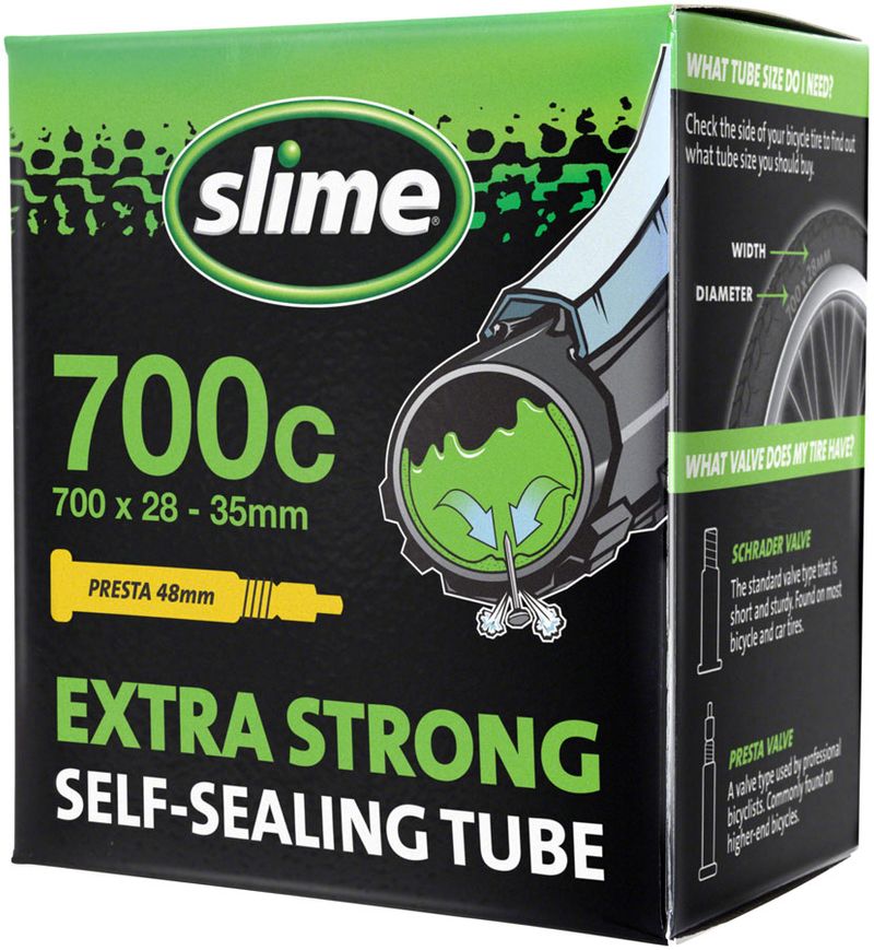 Slime-Self-Sealing-Tube-700c-x-28mm-35mm-48mm-Presta-Valve-TU2613-5