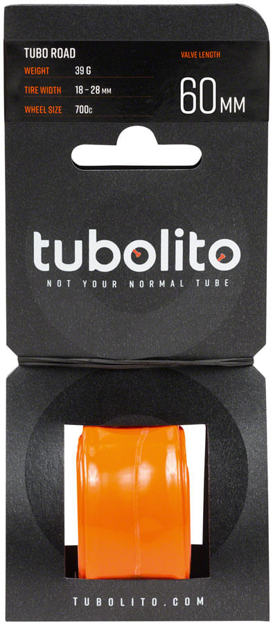 Tubolito Tubo Road Tube - 700 x 18-32mm, 60mm Presta Valve, Orange