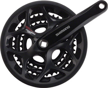 Shimano-Tourney-FC-A073-Crankset---170mm-7-8-Speed-50-39-30t-Riveted-Square-Taper-JIS-Spindle-Interface-Black-With-Chainguard-CK0302