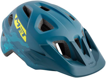 MET Eldar MIPS Kids Helmet - Petrol Blue Camo, Matte, Youth, 52-57cm