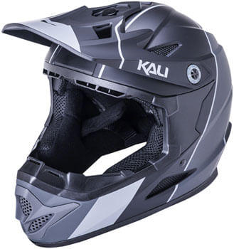 Kali Protectives Zoka Stripe Youth Full-Face Helmet - Matte Black/Gray, Large