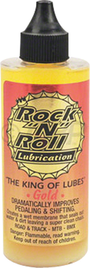 Rock-N-Roll Gold Bike Chain Lube - 4 fl oz, Drip
