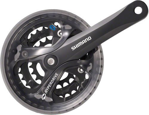Shimano Acera FC-M361 Crankset - 170mm, 7/8-Speed, 48/38/28t, 104/64 BCD, Square Taper JIS Spindle Interface, Black