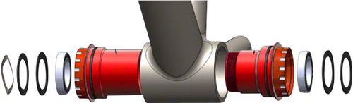 Wheels Manufacturing BB30 to Shimano Bottom Bracket with Angular Contact Bearings Black Cups