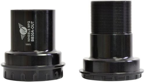 Wheels Manufacturing BB30A Frame to Hollowtech II Spindle Outboard Thread Together Bottom Bracket, Black