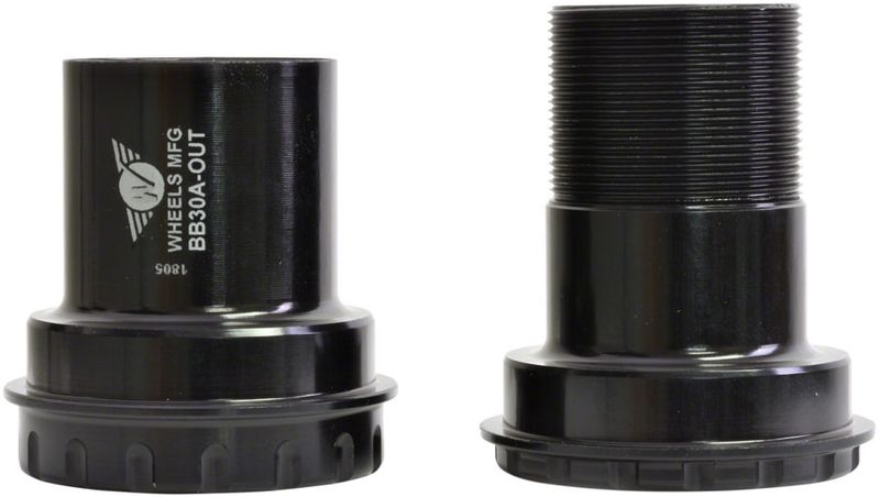 Wheels-Manufacturing-BB30A-Frame-to-Hollowtech-II-Spindle-Outboard-Thread-Together-Bottom-Bracket-Black-CR2209-5