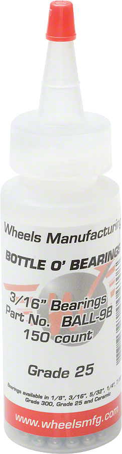 Wheels Manufacturing Grade 25 3/16" Loose Ball Bearing: Bottle of 150