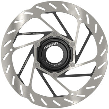 SRAM-HS2-Disc-Brake-Rotor---160mm-Center-Lock-Rounded-Silver-Black-BR2296